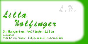 lilla wolfinger business card